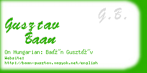 gusztav baan business card